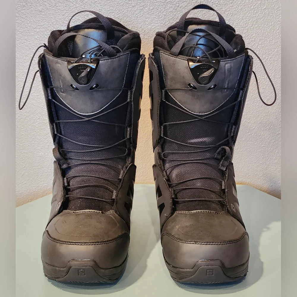 Like New! Salomon Launch Men's 12 Black Snowboarding Boots w/ Box Included